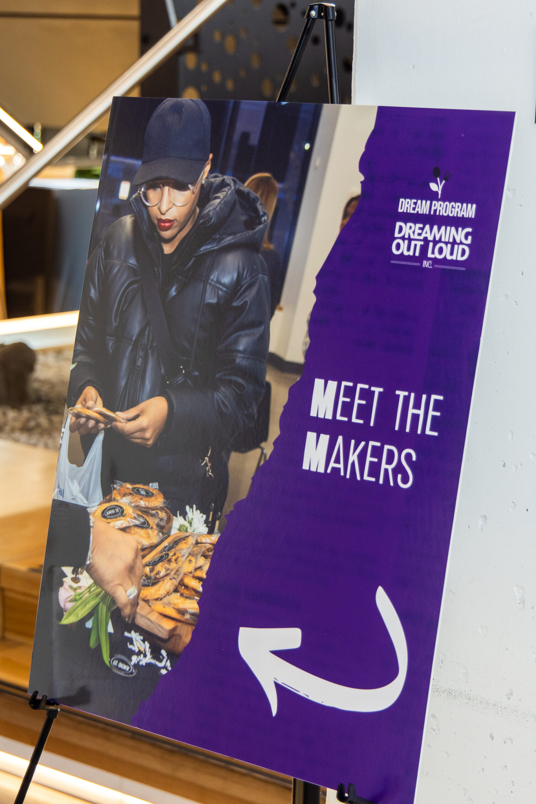 large sign for an event called Meet the Makers